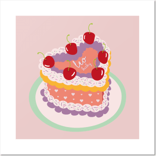 Leo Baby Heart Cake Design Posters and Art